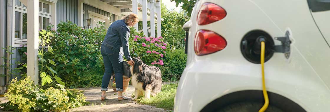 Electrical vehicle being charged from the comfort of home